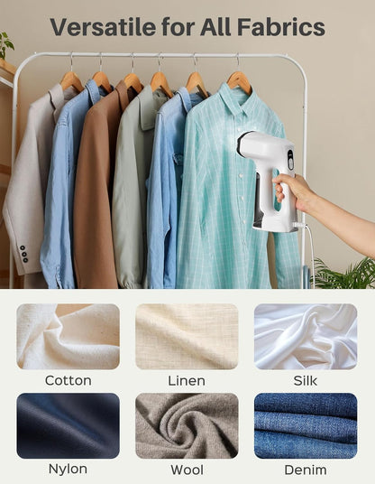 Vacuum Steamer for Clothes, 2500Pa Suction Handheld Clothes Steamer, 3 Modes, LED Display, Portable Travel Steamers for Clothes, Steaming & Ironing 2 in 1, 160Ml Water Tank (For 110-120V)